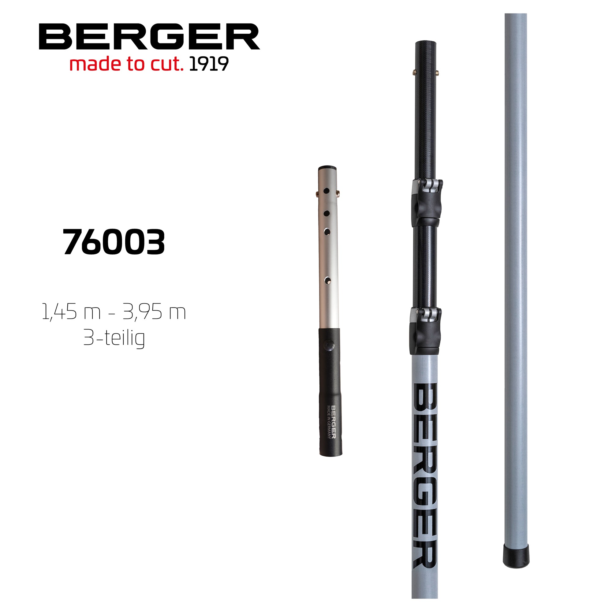 PROFESSIONAL GRADE ARBORAPID TELESCOPIC POLE, CARBON FIBER / 3 PARTS / 5.74' -13.12' EXTENDABLE LENGTH #76003