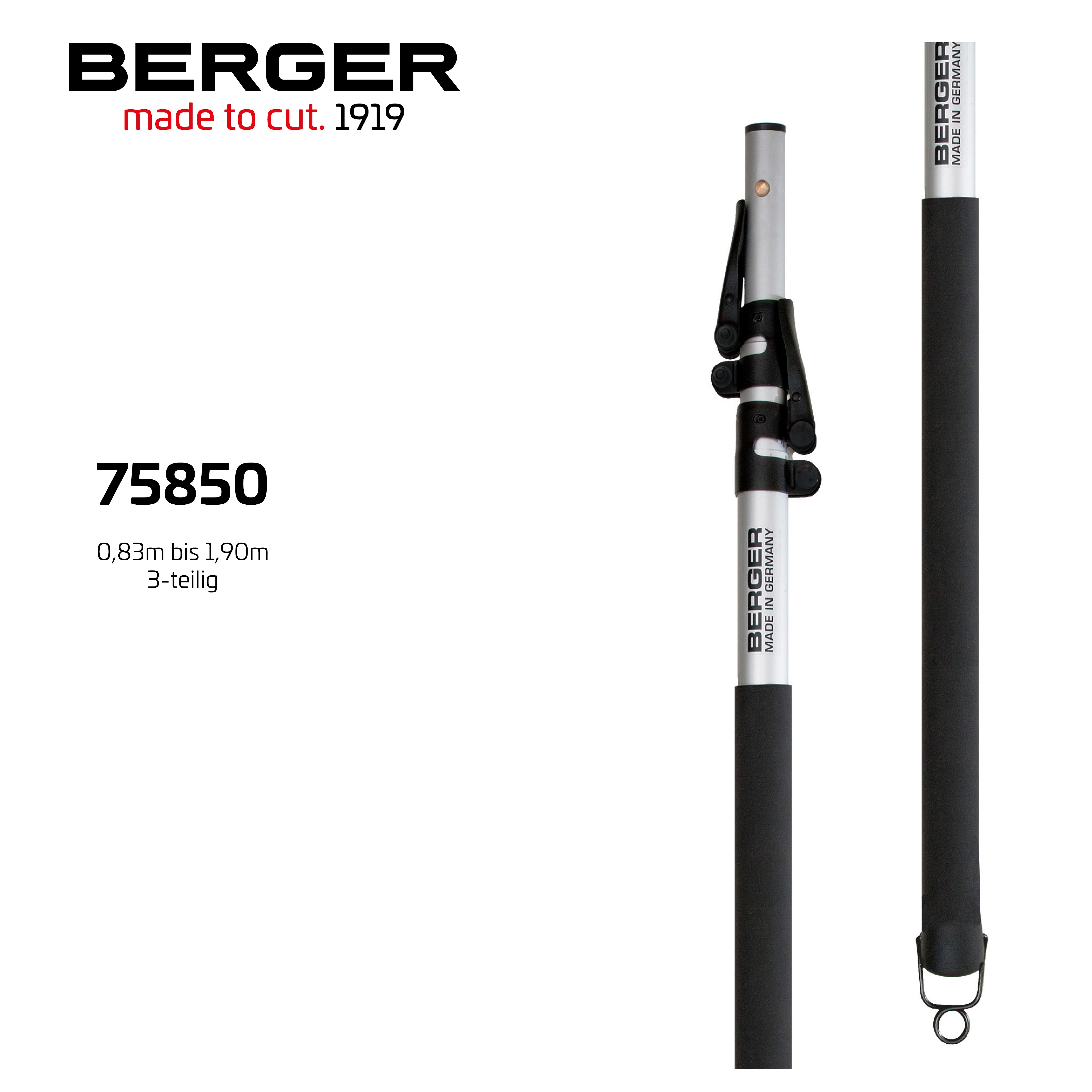 PROFESSIONAL GRADE ARBORAPID TELESCOPIC POLE SAW SET / 3 PARTS / 2.6' - 6.2' EXTENDABLE LENGTH WITH 13