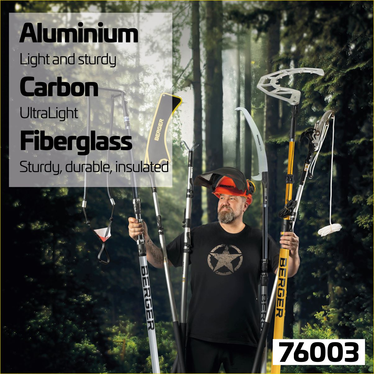 PROFESSIONAL GRADE ARBORAPID TELESCOPIC POLE, CARBON FIBER / 3 PARTS / 5.74' -13.12' EXTENDABLE LENGTH #76003