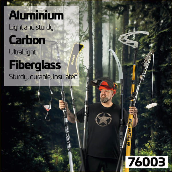 PROFESSIONAL GRADE ARBORAPID TELESCOPIC POLE, CARBON FIBER / 3 PARTS / 5.74' -13.12' EXTENDABLE LENGTH #76003