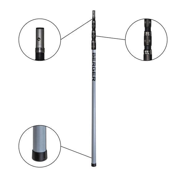 PROFESSIONAL GRADE ARBORAPID TELESCOPIC POLE, CARBON FIBER / 4 PARTS / 5.74'-20.34' EXTENDABLE LENGTH #76004 (POLE ONLY)